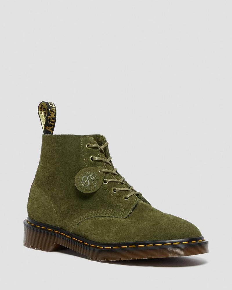 Botines Dr Martens 101 Made in England Gamuza Hombre Verdes | MX 390DFM